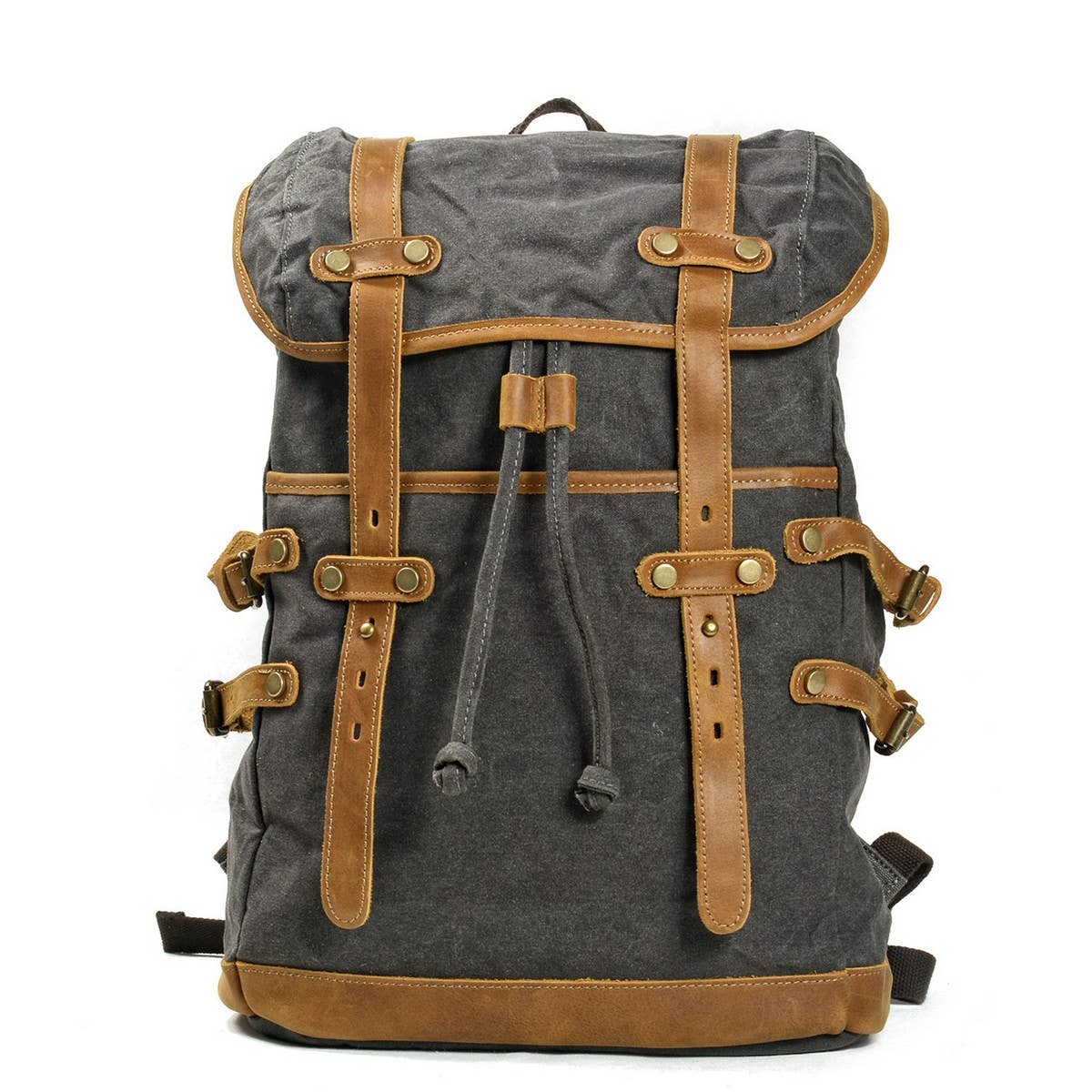 MEN S WATERPROOF CANVAS TRAVEL BACKPACK_CWAB5539