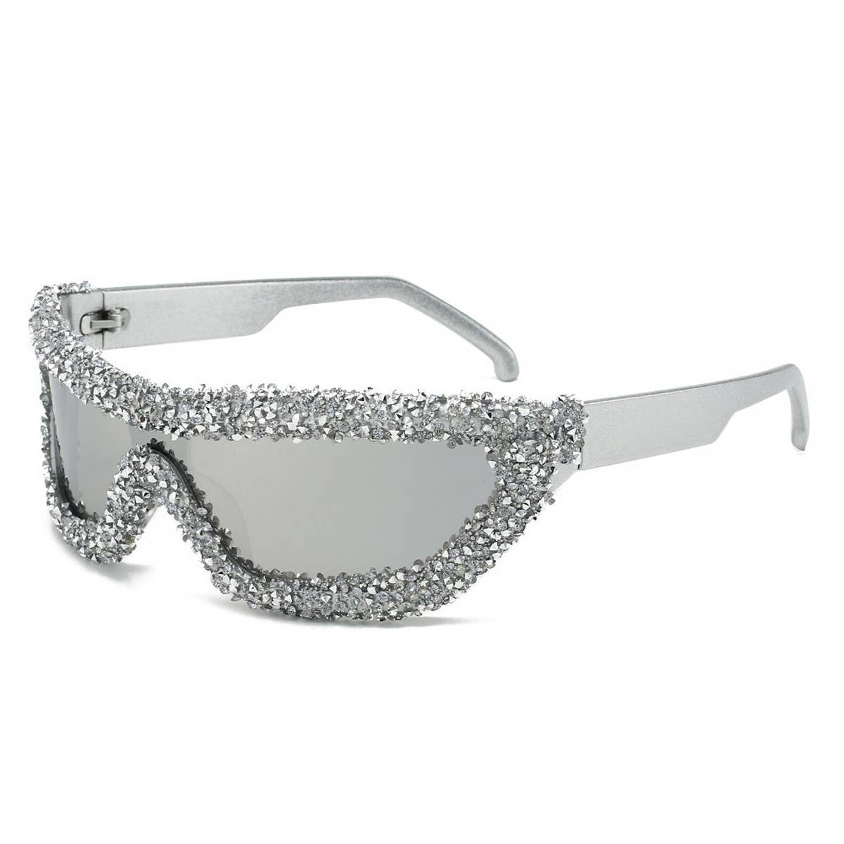RHINESTONE ONE PIECE CYCLING SUNGLASSES_CWASG0834