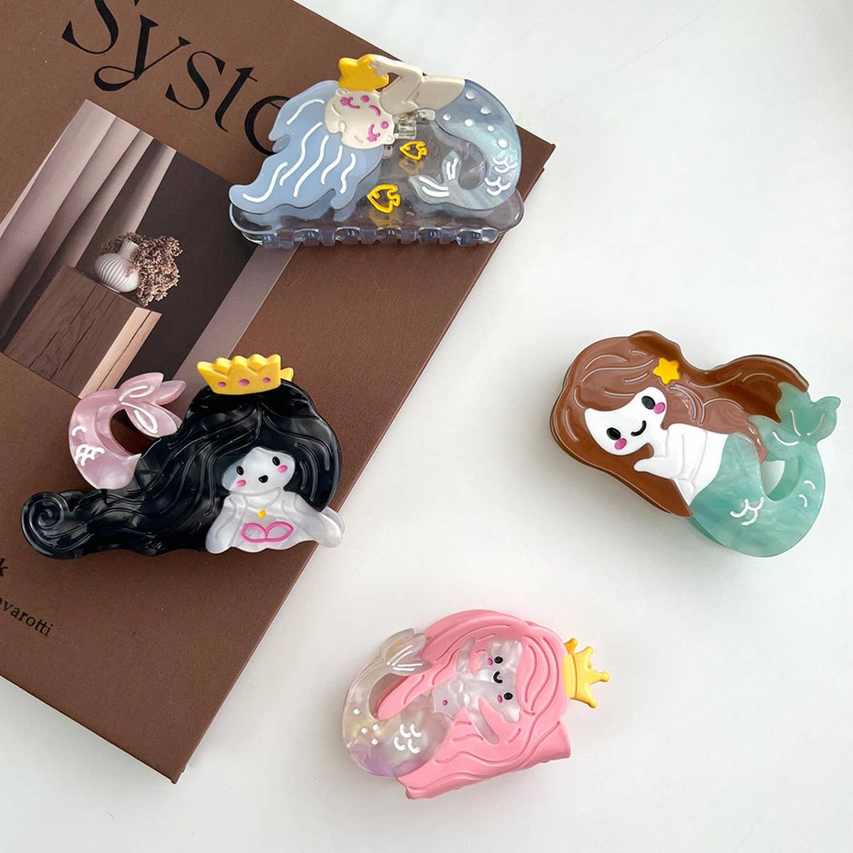 FAIRY TALE MERMAID ACETATE CLAW STAR OCEAN HAIRPIN_CWAHA5906