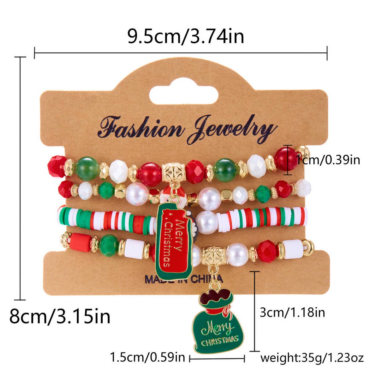CHRISTMAS COMBINATION COLORFUL ELASTIC BRACELET_CWAJE2381