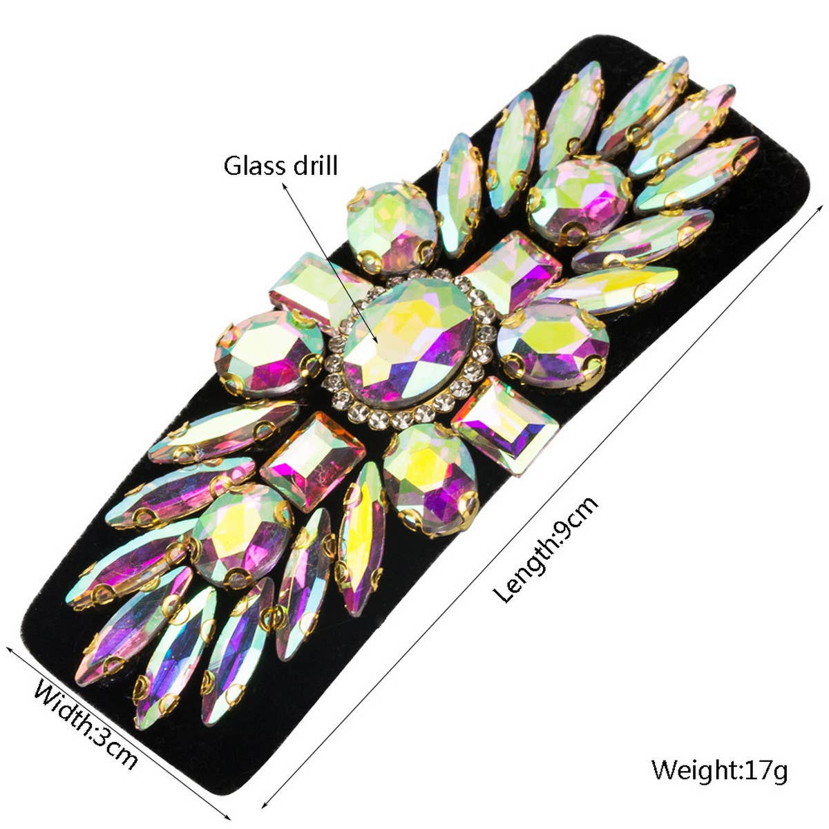 SHINY COLORFUL GLASS DIAMOND HAIRPIN_CWAHA1770