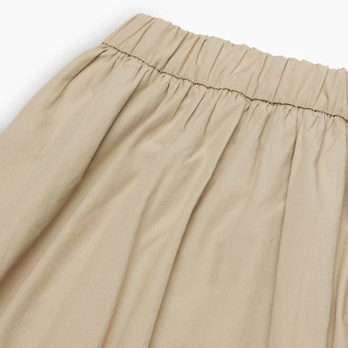 COTTON AND LINEN HIGH WAIST LOOSE SKIRT_CWBSS0398
