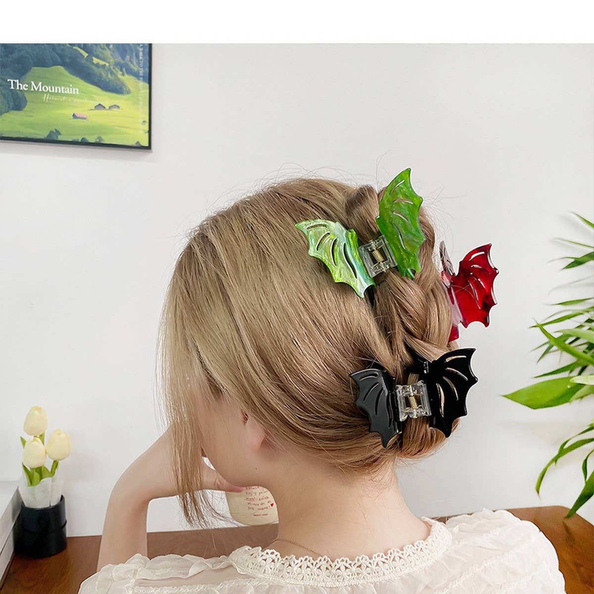 HALLOWEEN BAT WING GOTHIC HAIR CLIP FOR LADIES_CWAHA1444