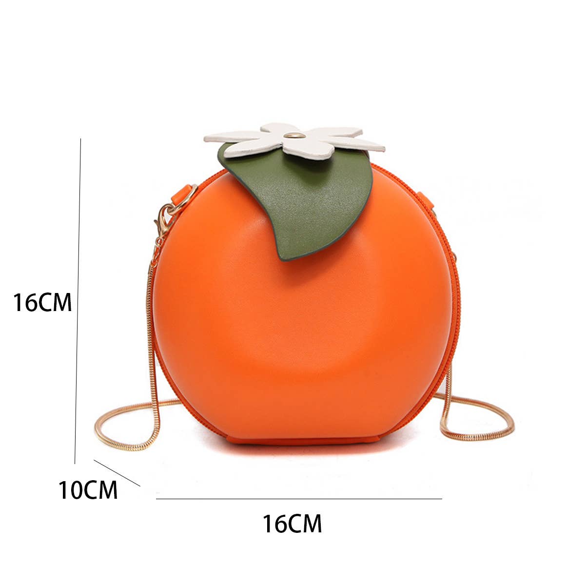Women Chain Fruit Orange Shoulder Bag_Cwab0980