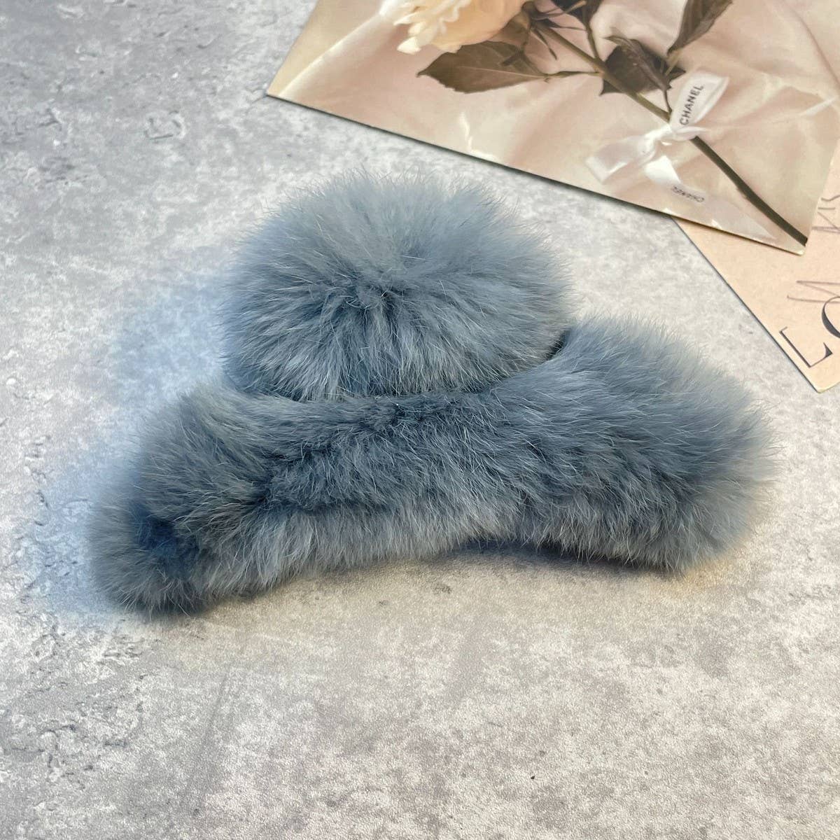REX RABBIT FUR CLAWS ELEGANT MIXED COLOR CLIPS_CWASC1591