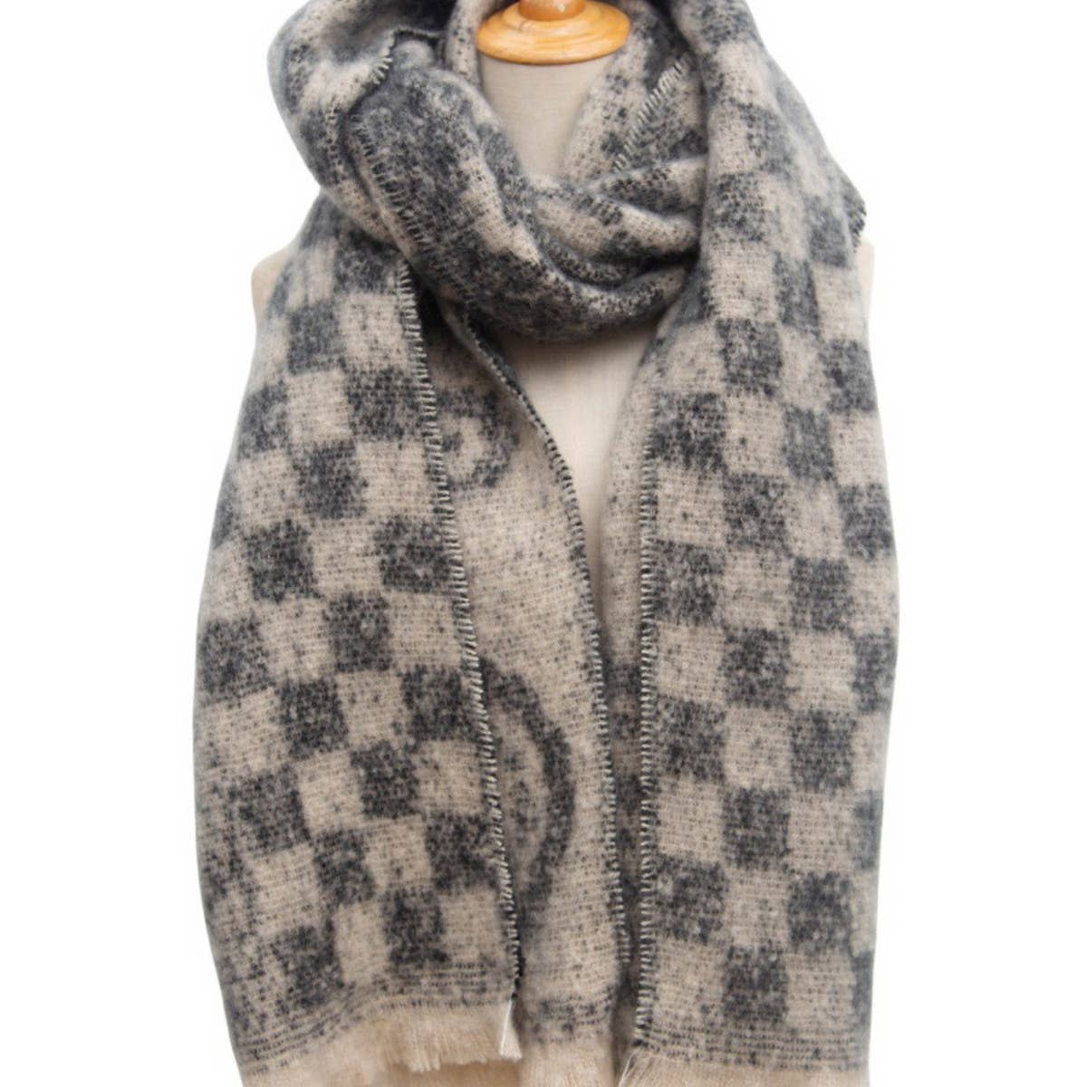 PAISLEY JACQUARD SCARF UNISEX WINTER SHAWL WRAP_CWASC0862