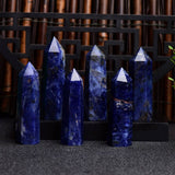 NATURAL BLUE LACE AGATE CRYSTAL TOWER_CWMM8122