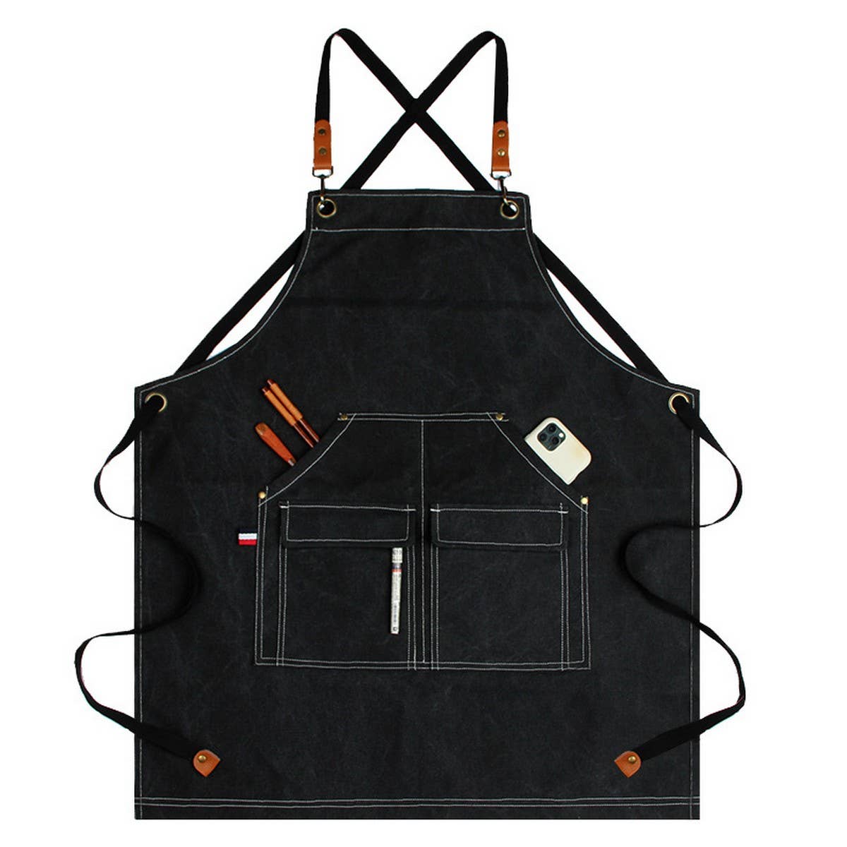 Cwmm1830_Denim Canvas Apron Multi-Functional Home Work Apron