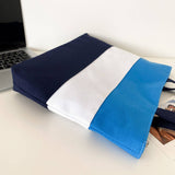 THREE COLOR THICK STRIPED CANVAS TOTE BAG_CWAB1695