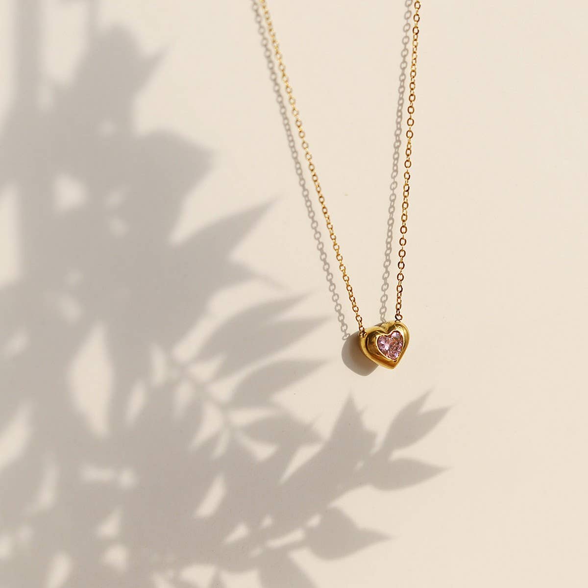 FRENCH VINTAGE HEART PENDANT NECKLACE_CWAJE1596