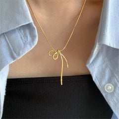 BASIC BOW FRESH AND SWEET NECKLACE_CWAJE1597