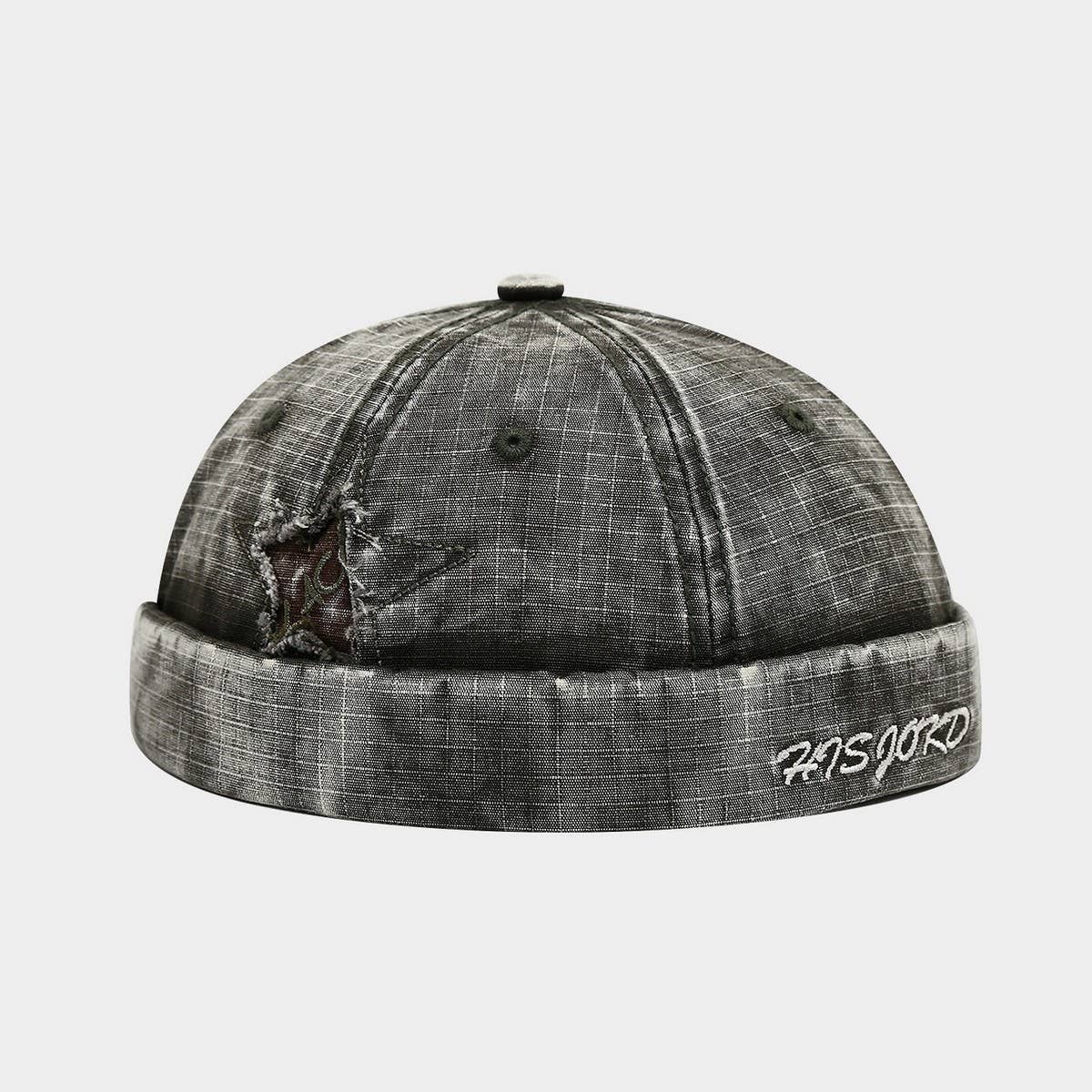 Retro Letter Star Patch Brimless Cap Unisex_Cwah04671