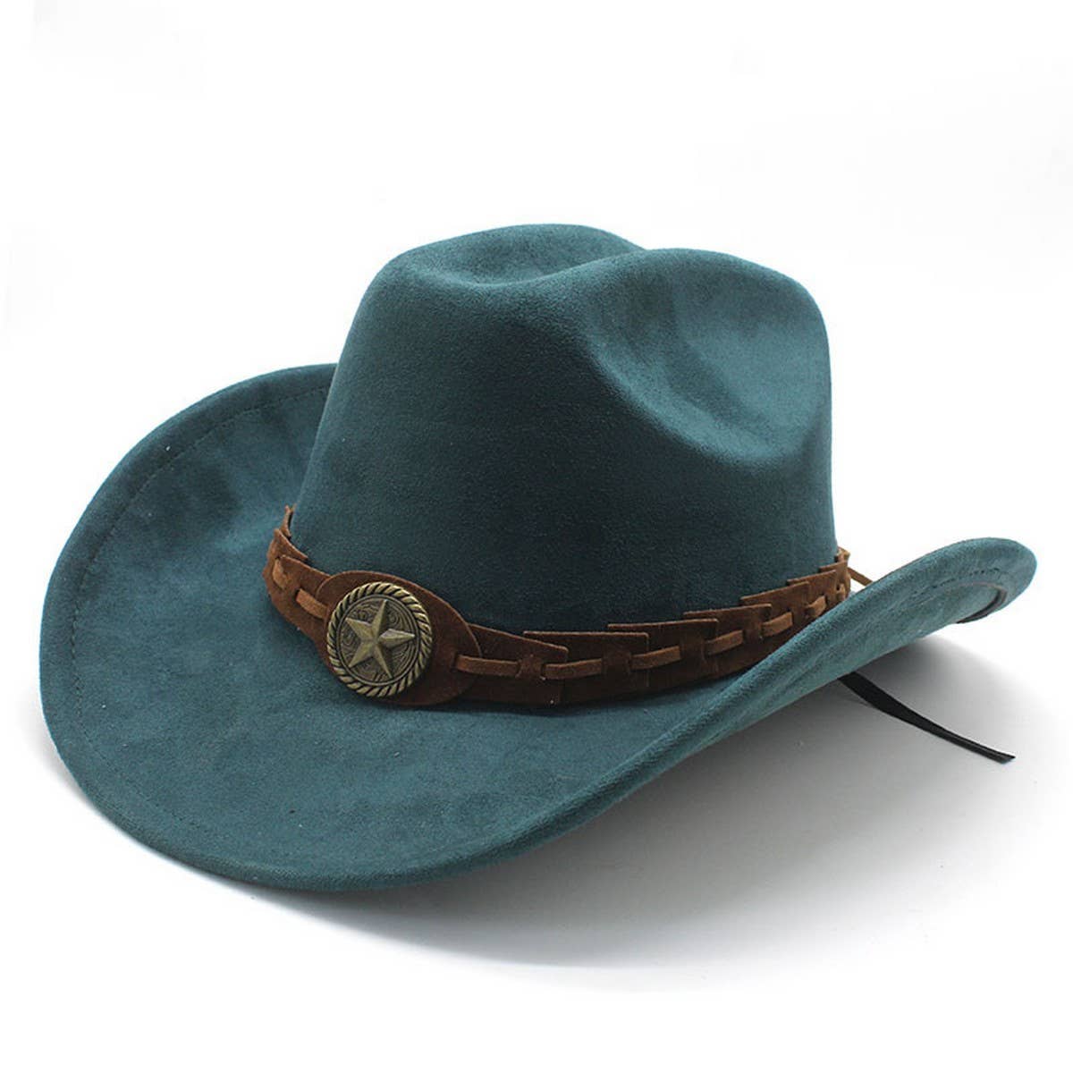 FAUX SUEDE FELT COWBOY HAT MENS CLASSIC FEDORA_CWAH2510
