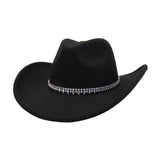 Western Ethnic Felt Cowboy Fedora Hat_Cwah04371