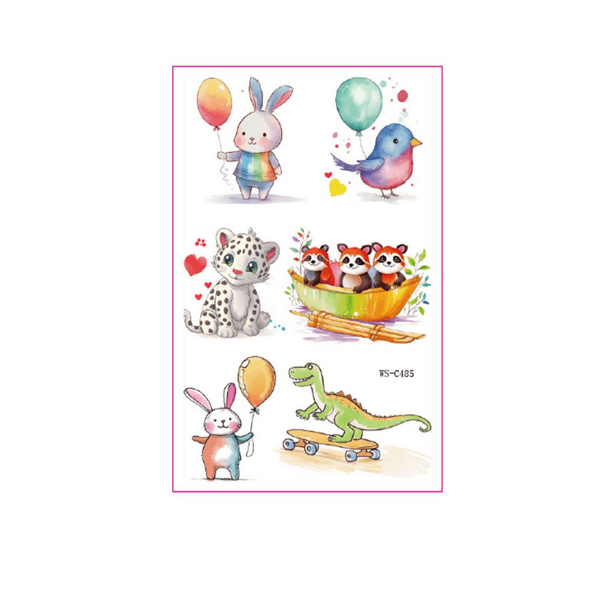 FOREST ANIMAL TATTOO STICKERS WATERPROOF_CWMM8269