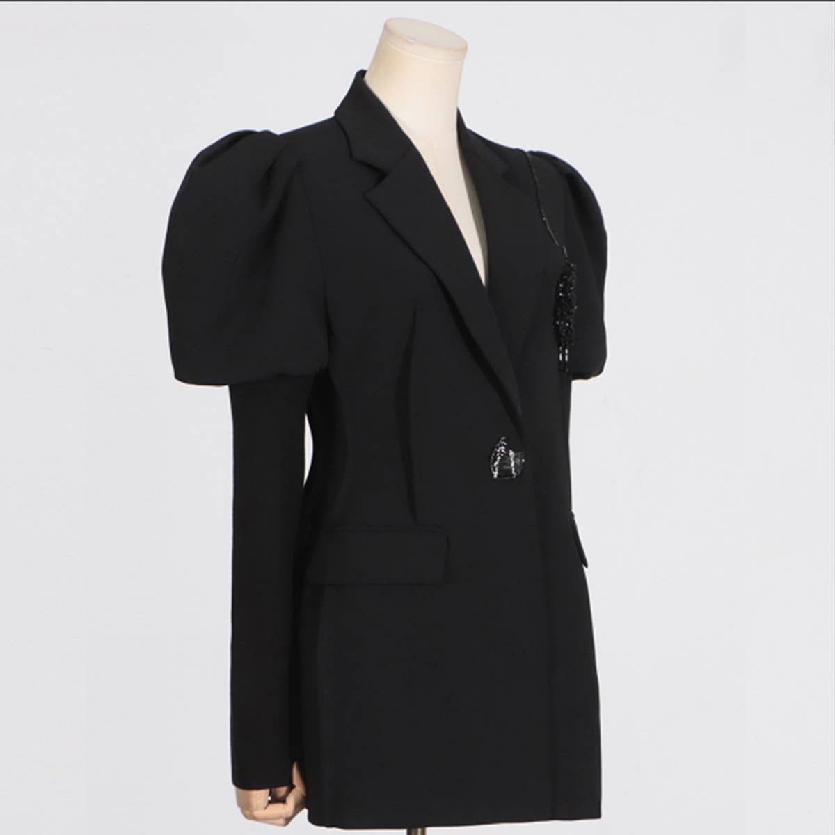 PUFF SLEEVE BLAZER SINGLE BUTTON SPRING STYLE_CWOCO1232