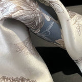 100% MULBERRY SILK SQUARE SCARF FOR HAIR NECK_CWASC0564