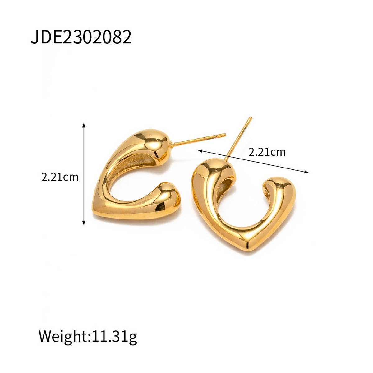 HIGH END LUXURY STYLE ALL MATCH LOVE EARRINGS_CWASC1656