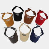 PARIS EMBROIDERED VISOR HAT SUMMER BASEBALL CAP_CWAH3302