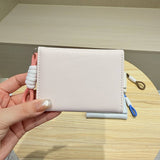 Cute Bear Print Wallet With Strap For Students_Cwab06241