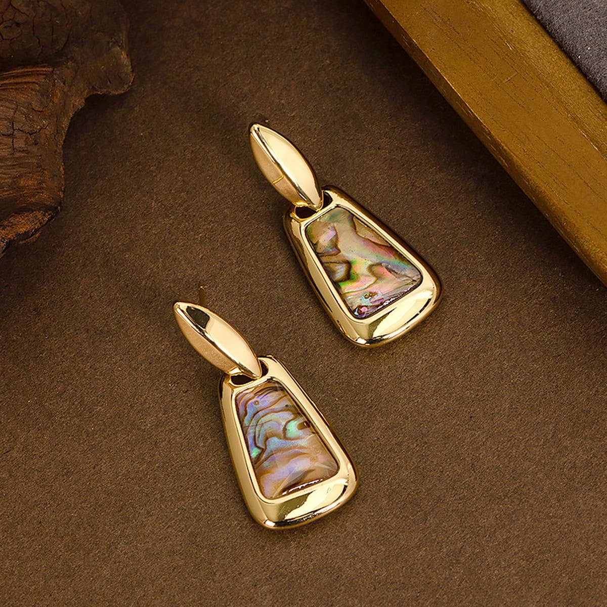 FASHIONABLE AND SIMPLE COLORFUL ABALONE EARRINGS_CWMM4284
