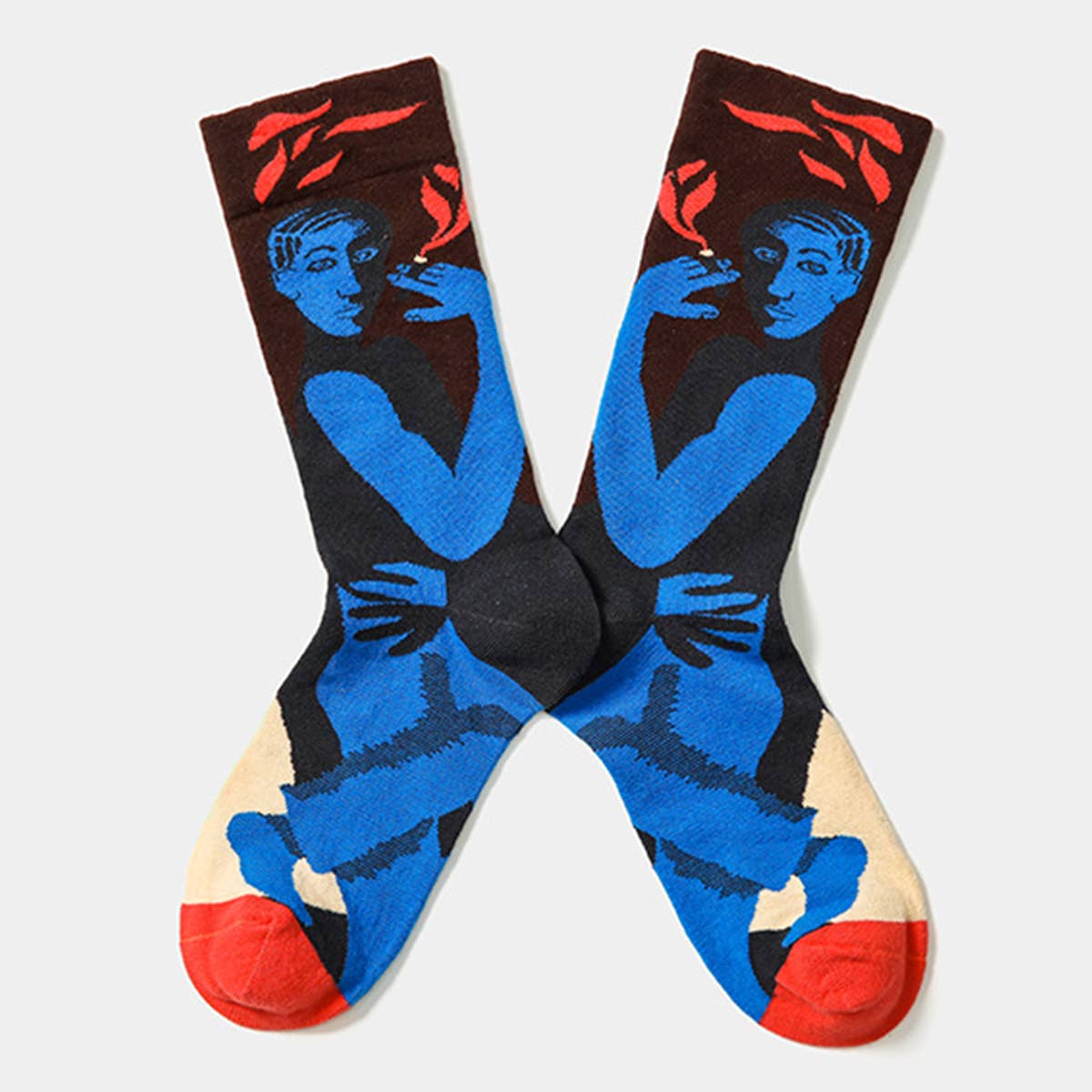 FRENCH FASHION BRAND COTTON THERMAL SOCKS_CWMS0194