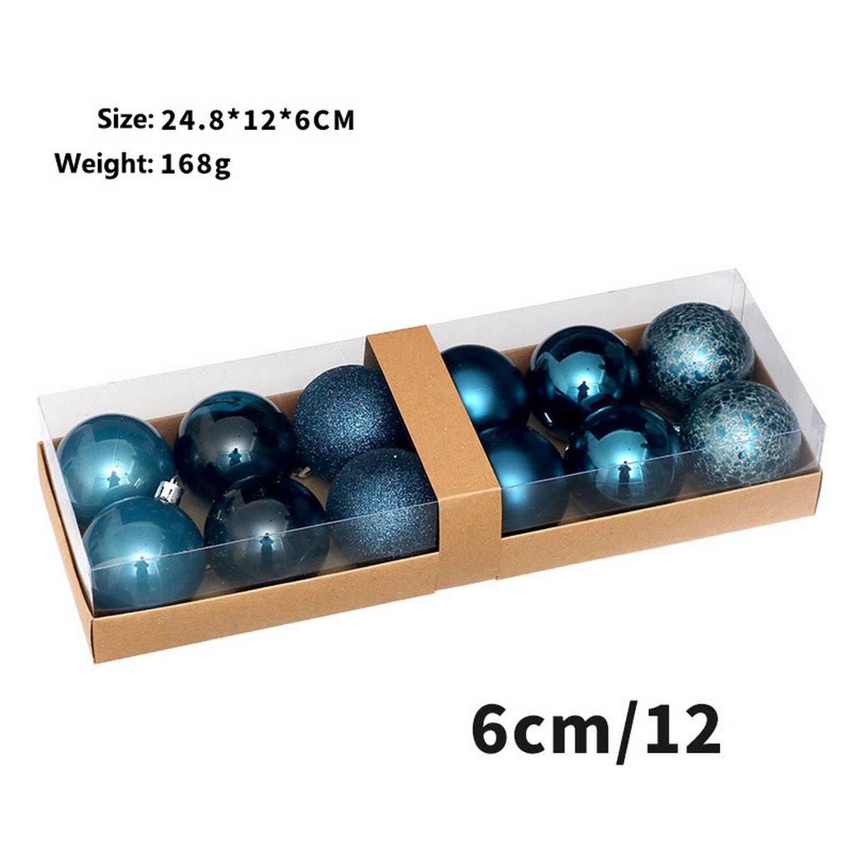 6CM PAINTED CHRISTMAS BALLS SET OF 12PCS_CWAJE5307