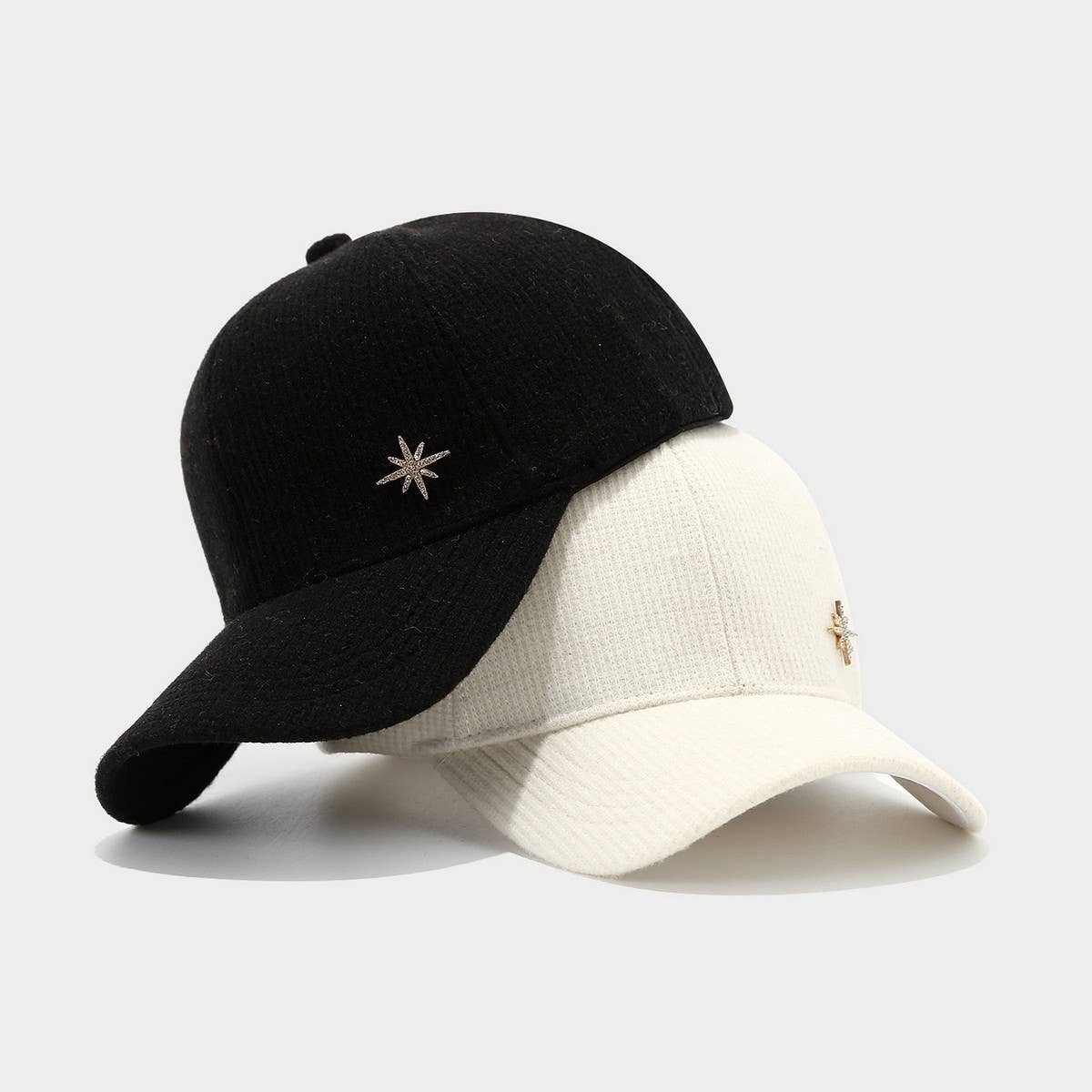 Winter Knit Baseball Cap Women Solid Warm Hat_Cwah04724