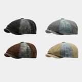 Vintage Washed Newsboy Cap For Men Women_Cwah04572