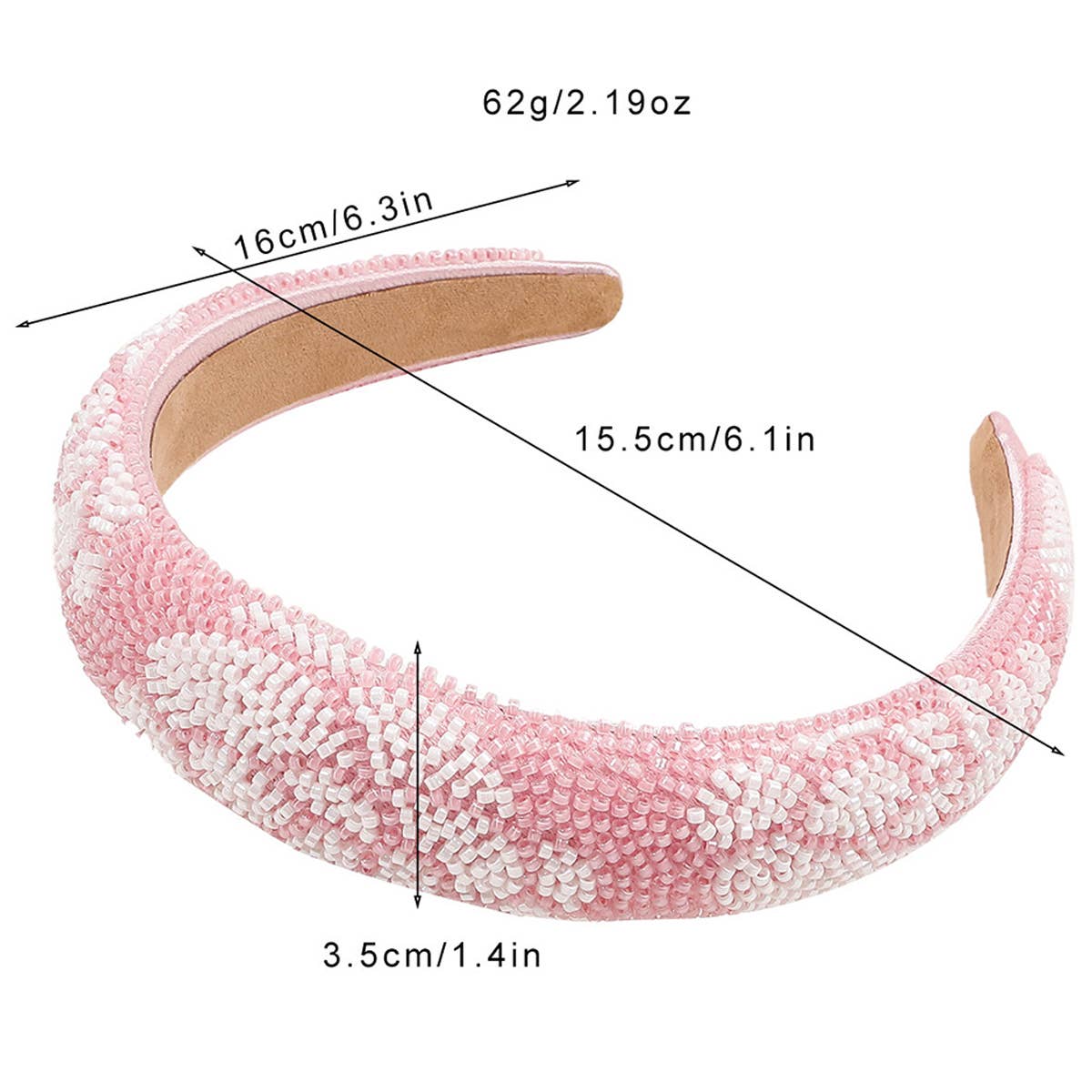 FULL DIAMOND RICE BEAD HEART HEADBAND_CWAHA2828