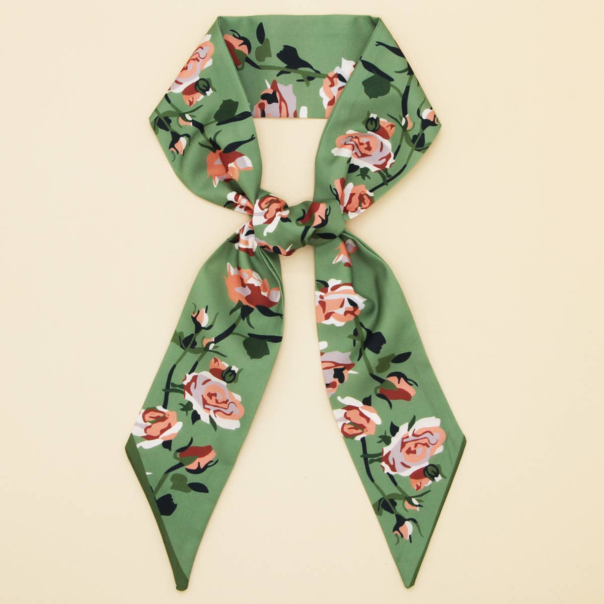 SKINNY SILK FEEL SCARF HAIR BAG GIFT RIBBON_CWASC0082