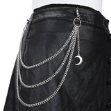 Vintage Moon Pendant Multi Layer Pant Chain_Cwmm0640