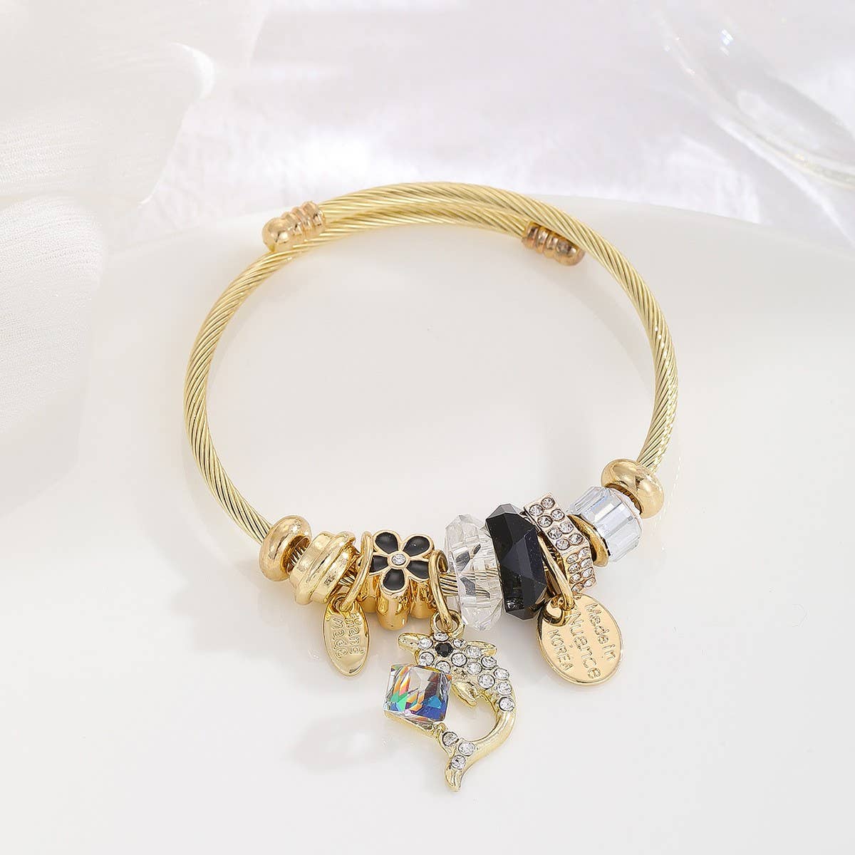 Trendy Silver Stainless Steel Adjustable Bracelet_Cwmm8591