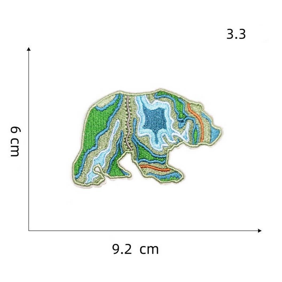 NEW OUTDOOR COLORFUL BEAR EMBROIDERED PATCH_CWMM4024