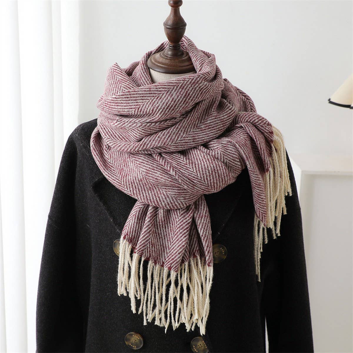 COZY WATER RIPPLE WRAP SCARF FOR FALL SEASON_CWASC2765