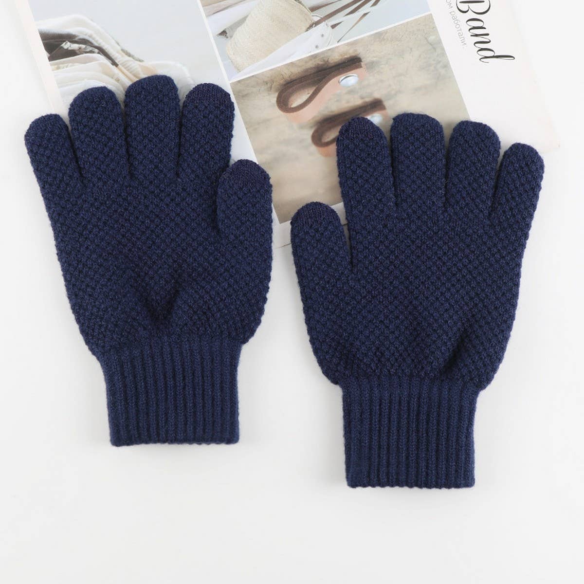 New Mens Cold-Proof Knitted Touchscreen Gloves_Cwag0395