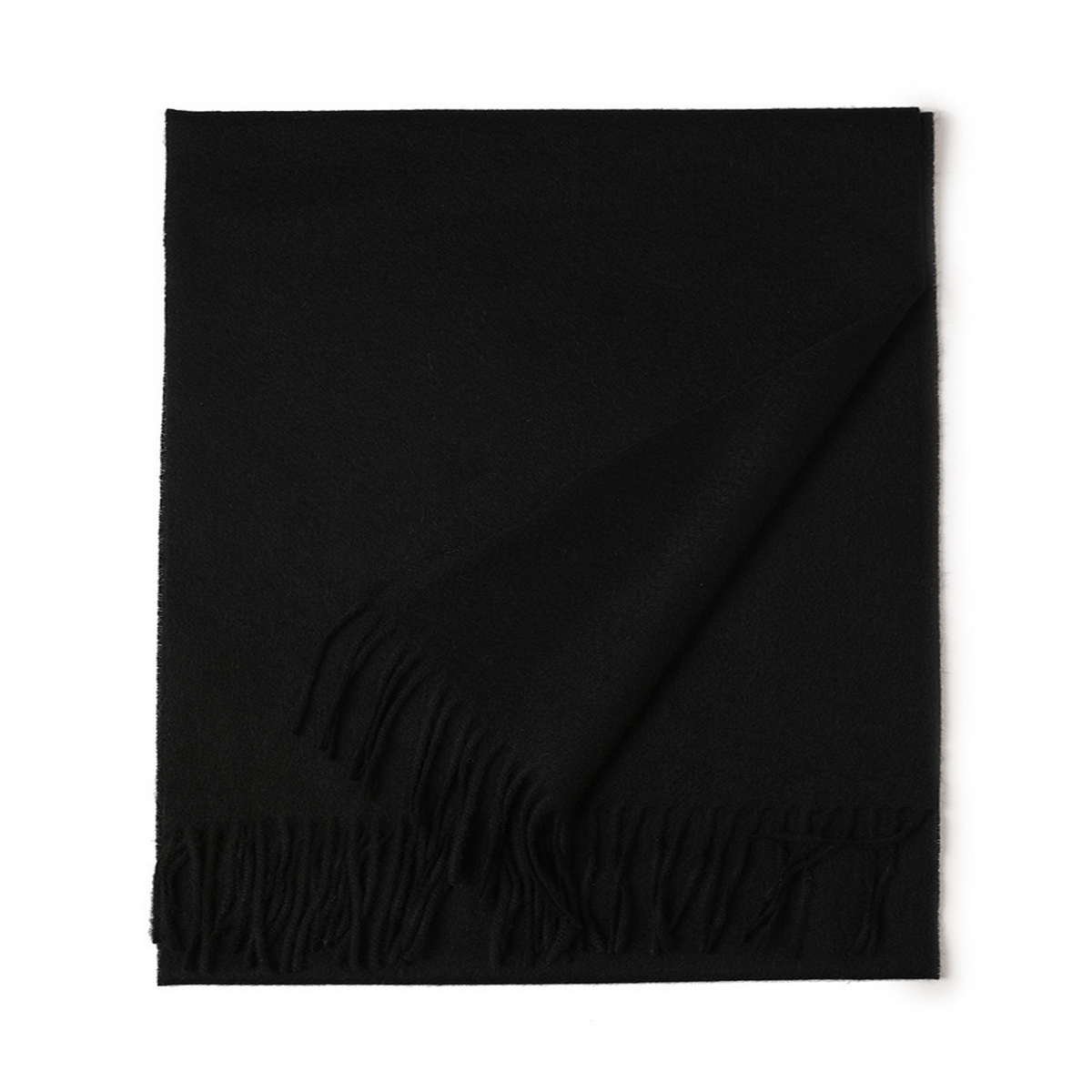 Unisex Wool Scarf Soft Solid Color With Tassels_Cwasc2707