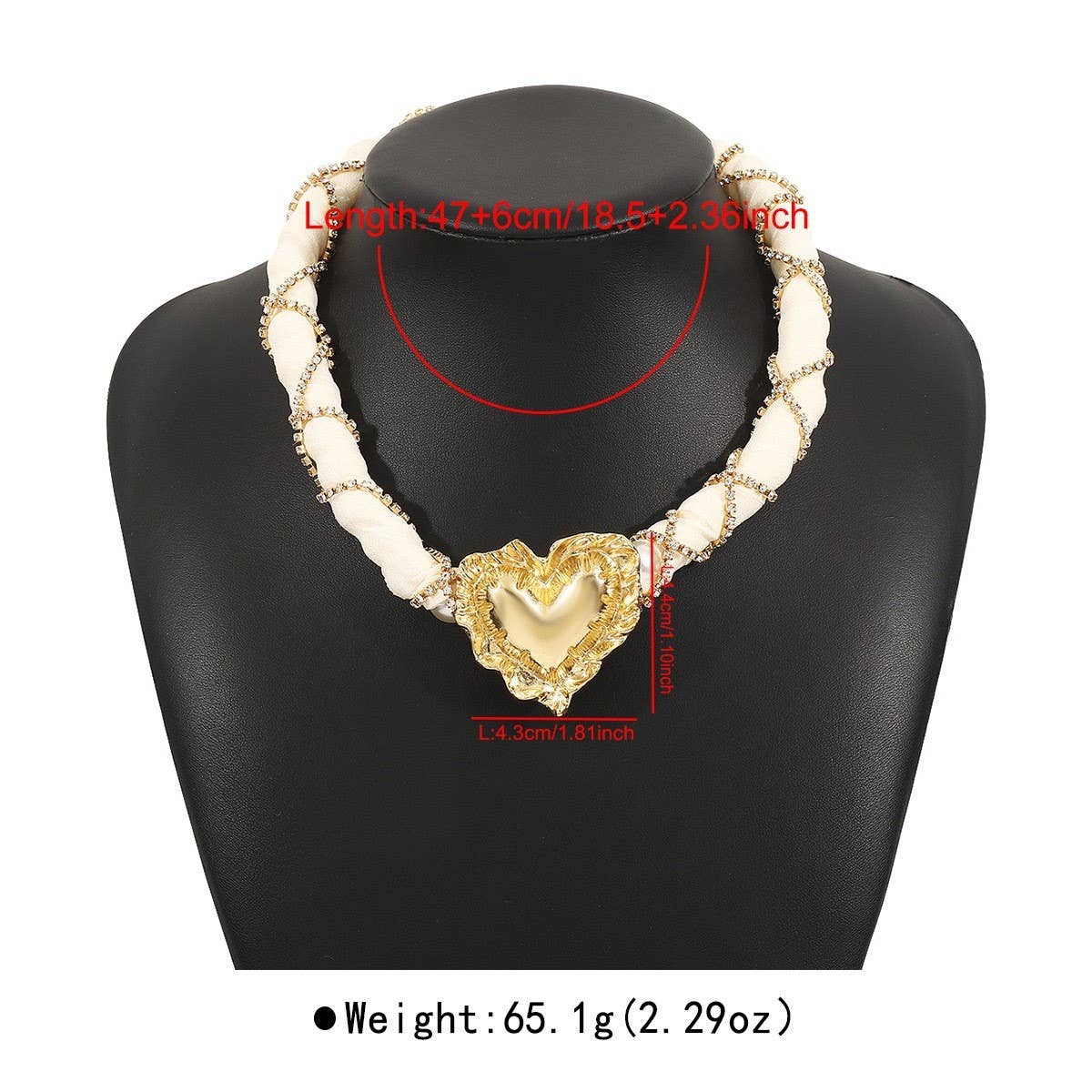 FASHIONABLE WOVEN FABRIC PEARL NECKLACE_CWMM3144