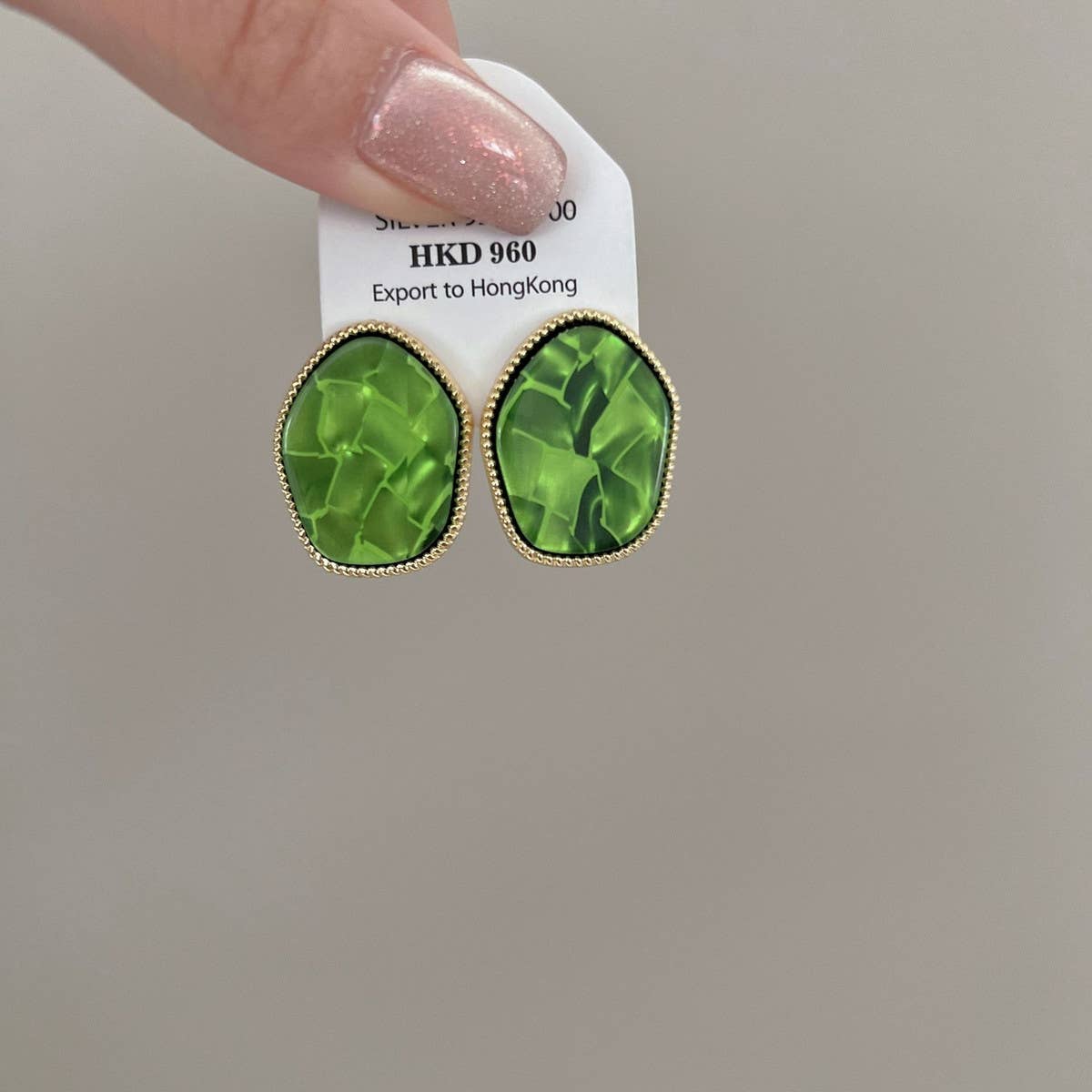 IRREGULAR ELLIPTICAL RESIN EARRINGS_CWAJE1302