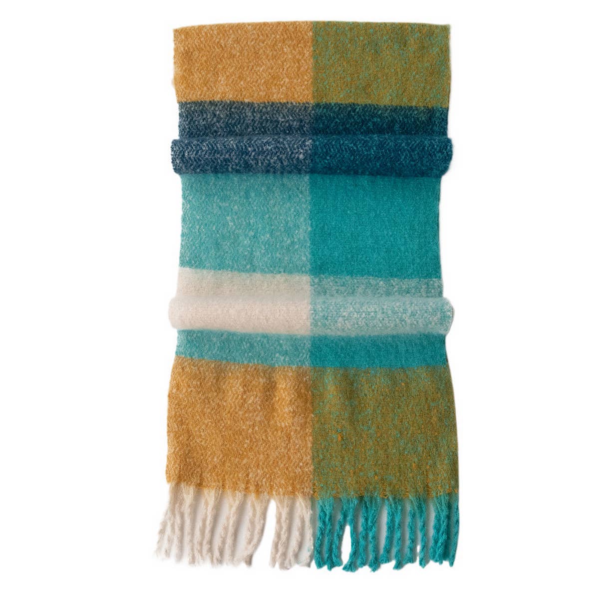 Autumn And Winte Fluffy Plaid Scarf_Cwasc1006