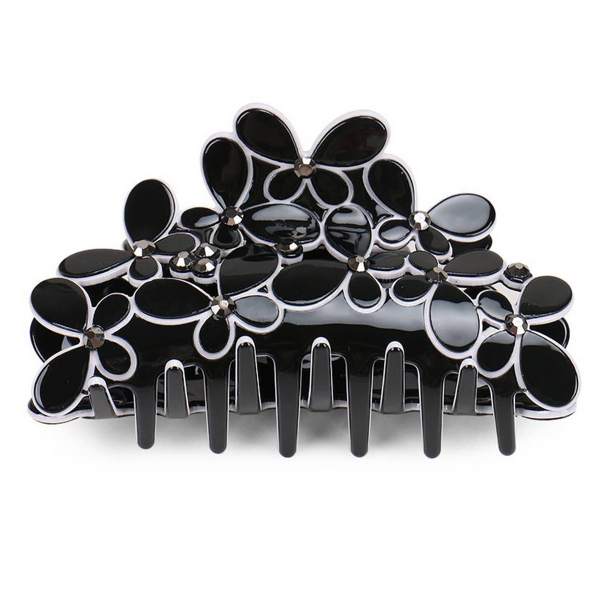 CZECH DIAMOND ACETATE HAIR GRAB SHARK CLIP_CWAHA4336