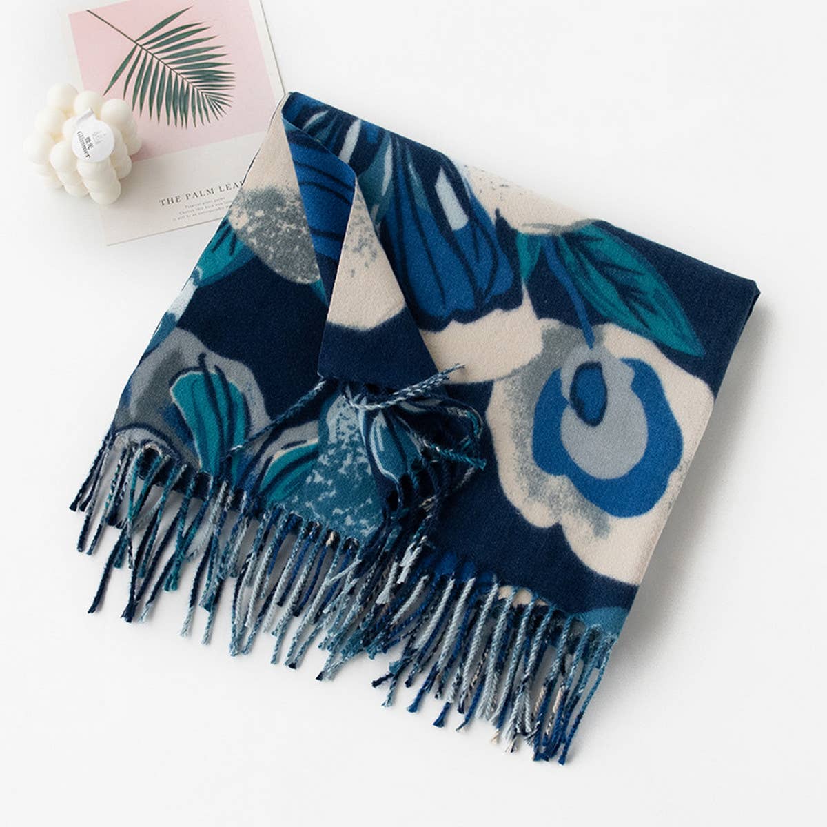 SOFT SCARF ELEGANT PRINT TASSEL WRAP FOR WOMEN_CWASC0918