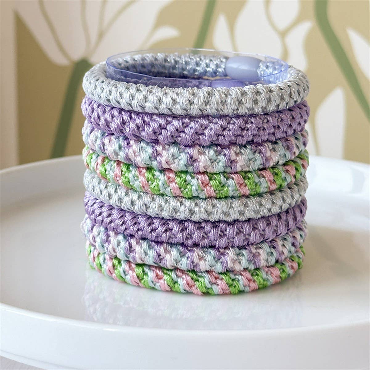 BOXED SMALL FRESH MIXED COLOR HAIR TIE 8 PIECE SET_CWAHA2438