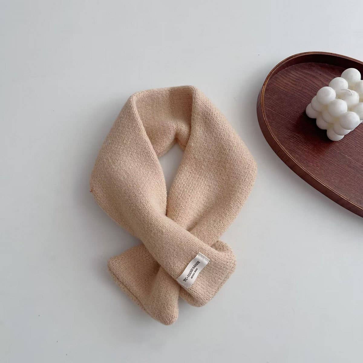 KIDS KNIT SCARF SOFT WARM CROSS NECK WARMER_CWASC2092