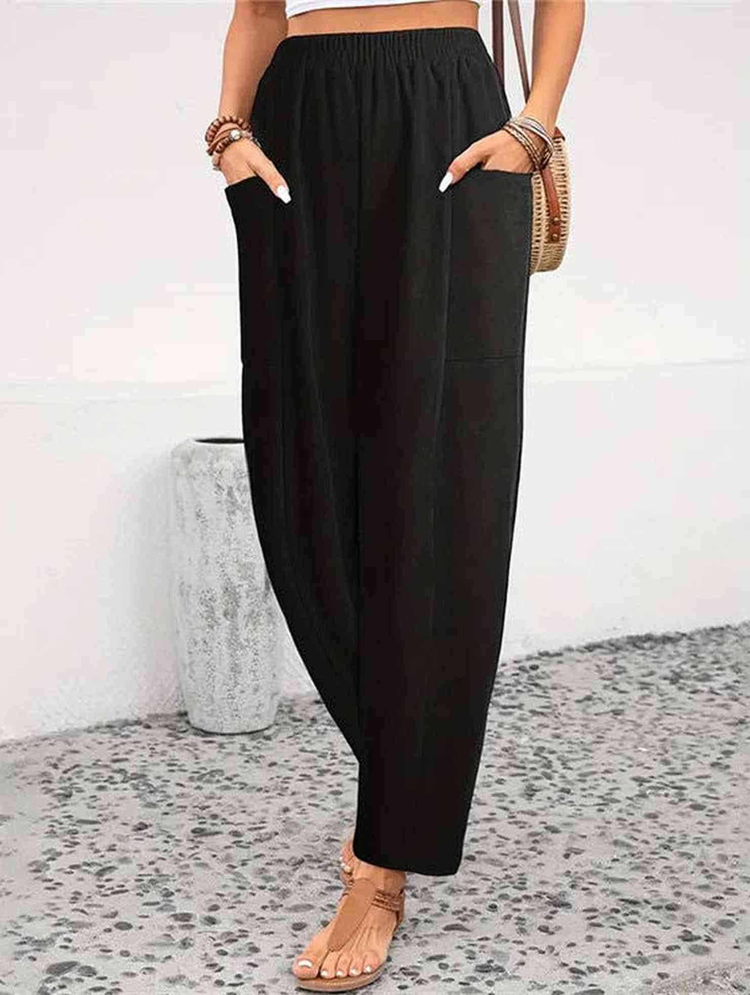 CORDUROY SLACKS WITH LARGE POCKETS_CWBLP0679