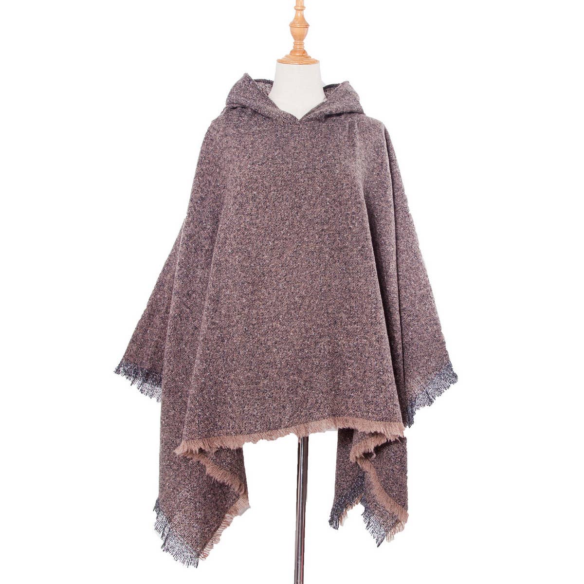 2024 NEW STYLE PULLOVER HOODED CAPE SHAWL_CWASC1205