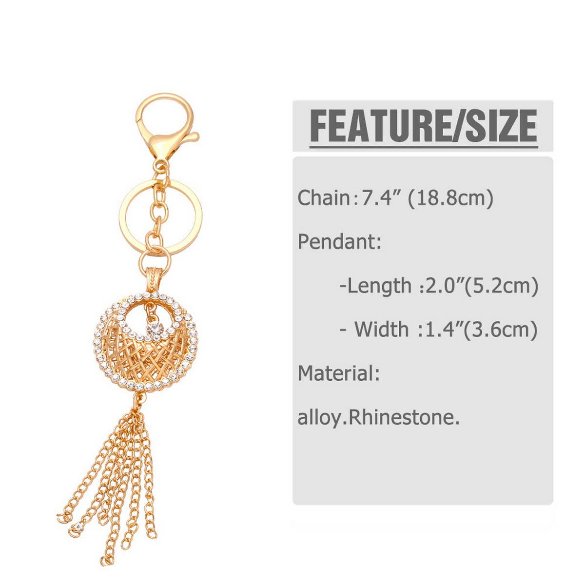 ALLOY CHAIN TASSEL KEYCHAIN PENDANT_CWAJE0959