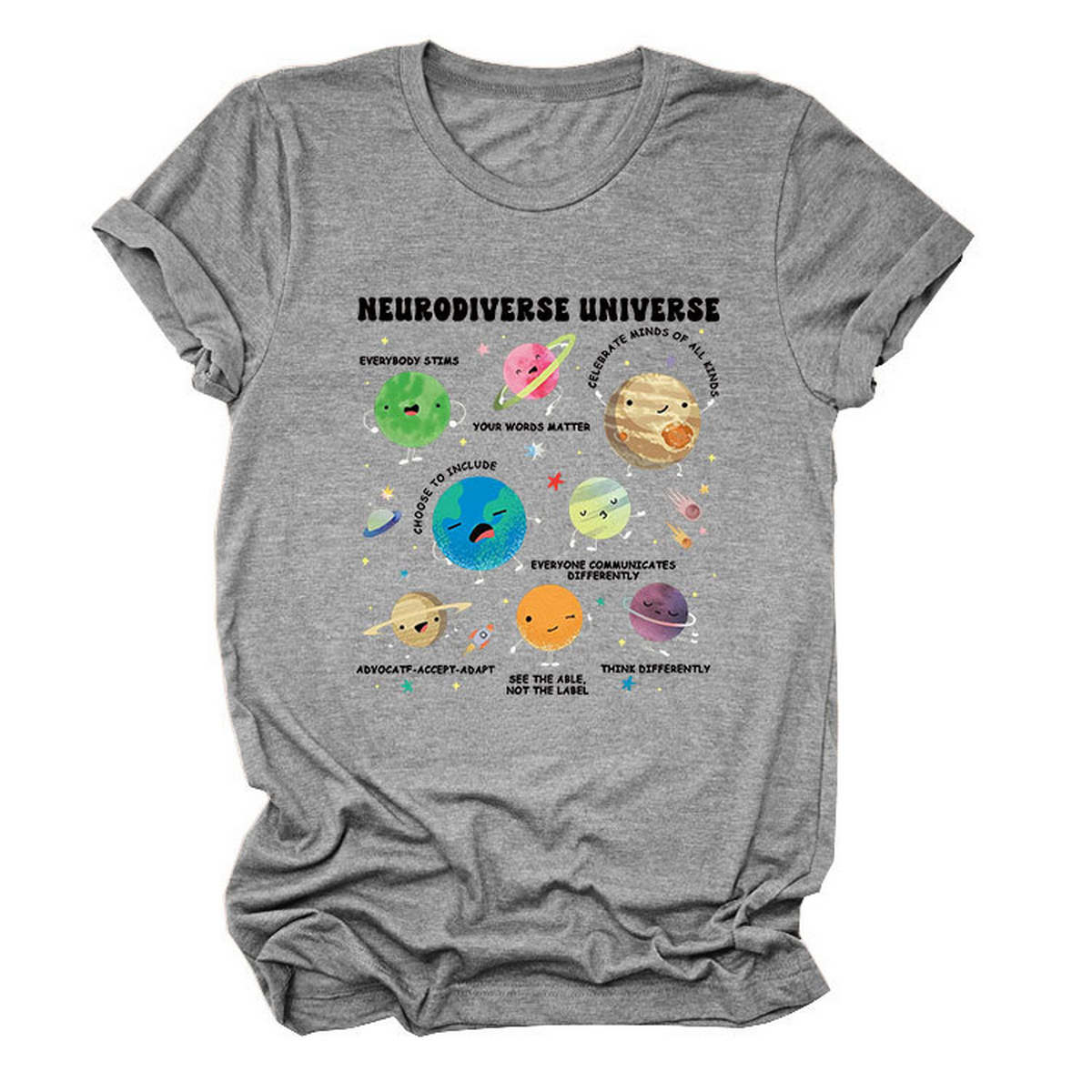 CASUAL CUTE TEE NEURODIVERSE UNIVERSE DESIGN_CWTTSL0513
