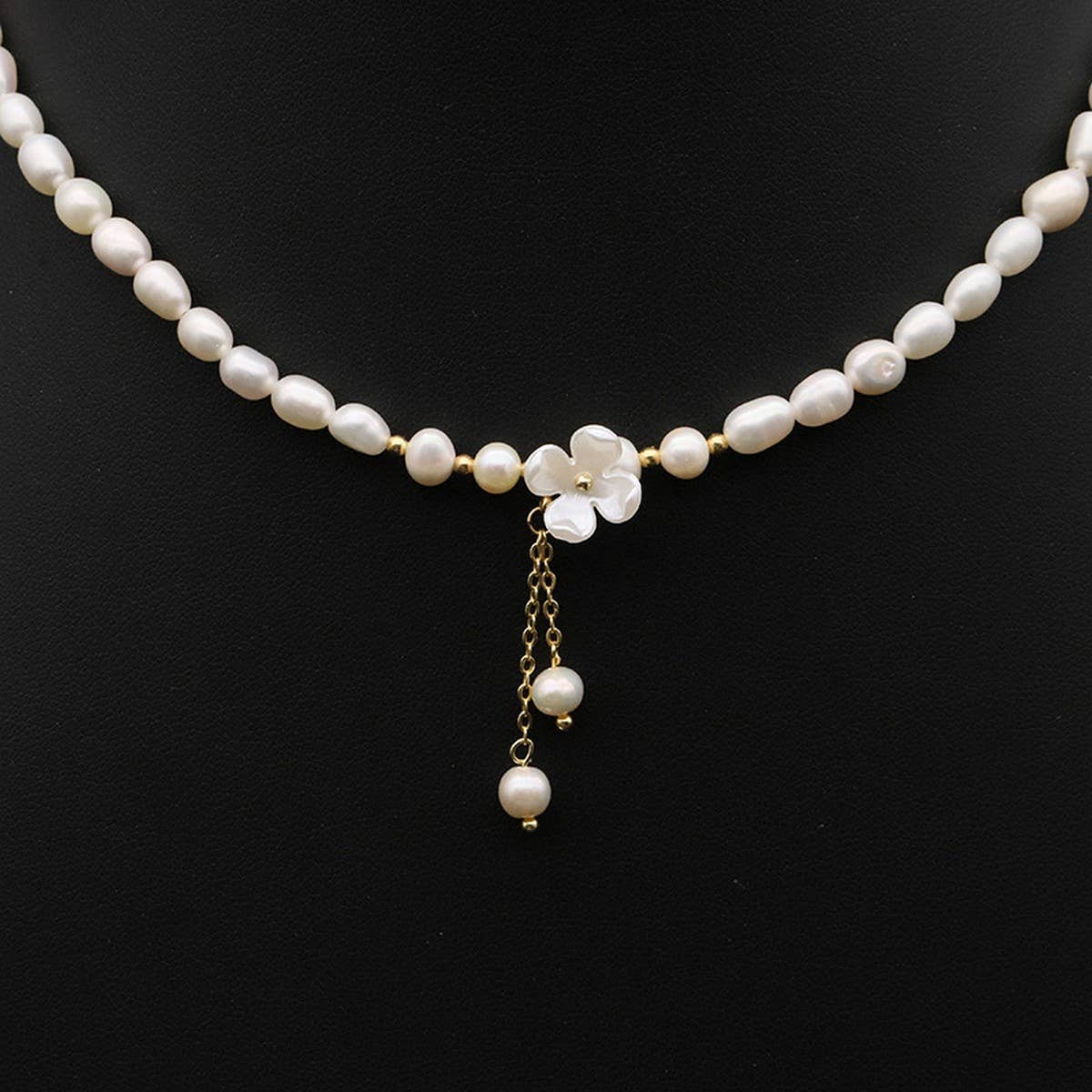 ALL MATCH NATURAL FRESHWATER PEARL NECKLACE_CWAJE3849