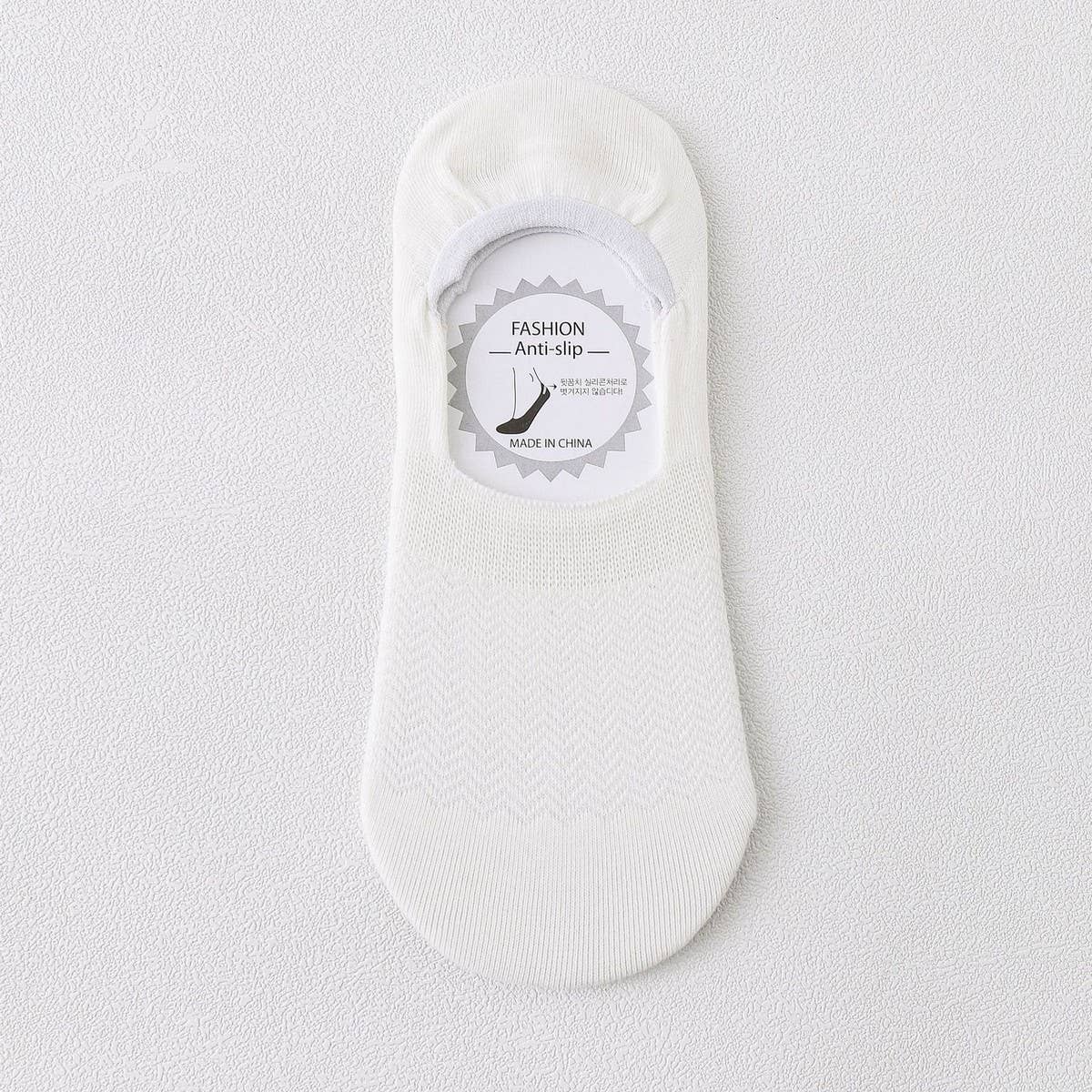 Women'S Solid Color Hollow Mesh Boat Socks_Cwms2036